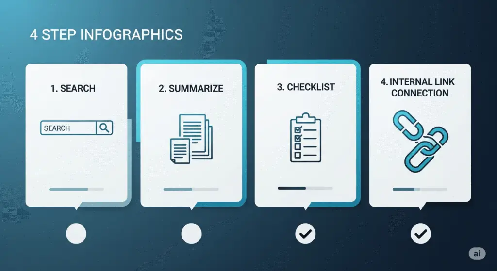 4 steps infographics